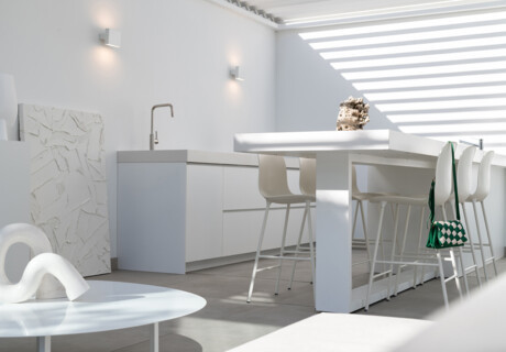 Exceptional outdoor kitchen at a modern design villa in Brasschaat