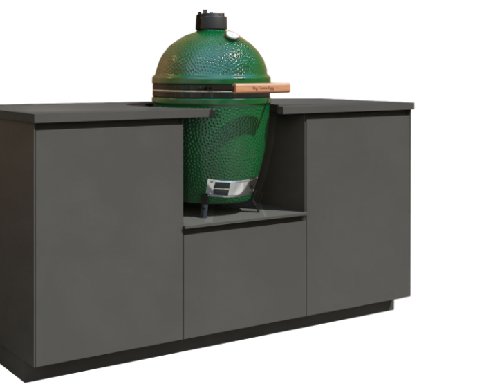 luxe buitenkeuken met green egg